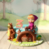 Masha and the bear cake (2kg)