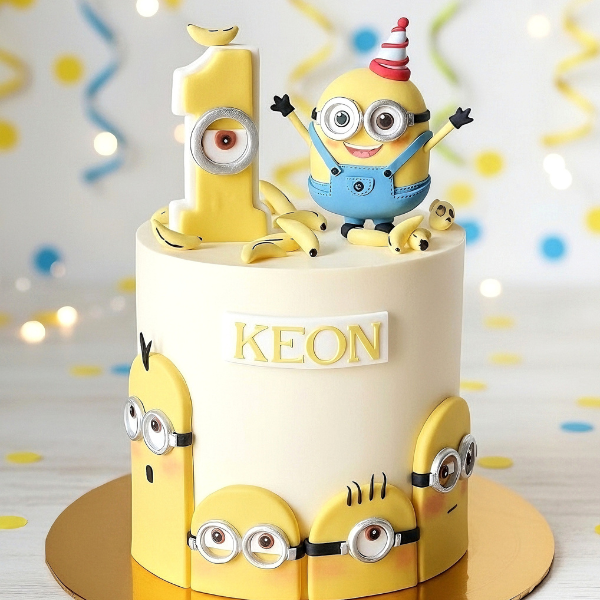 Minions themed cake (2kg)