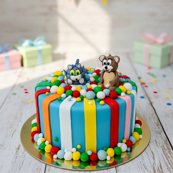 Tom and jerry themed cake (2kg)
